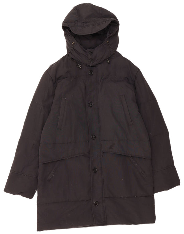 AUSTRALIAN L'ALPINA Chaqueta acolchada con capucha para hombre UK 42 XL Nylon negro