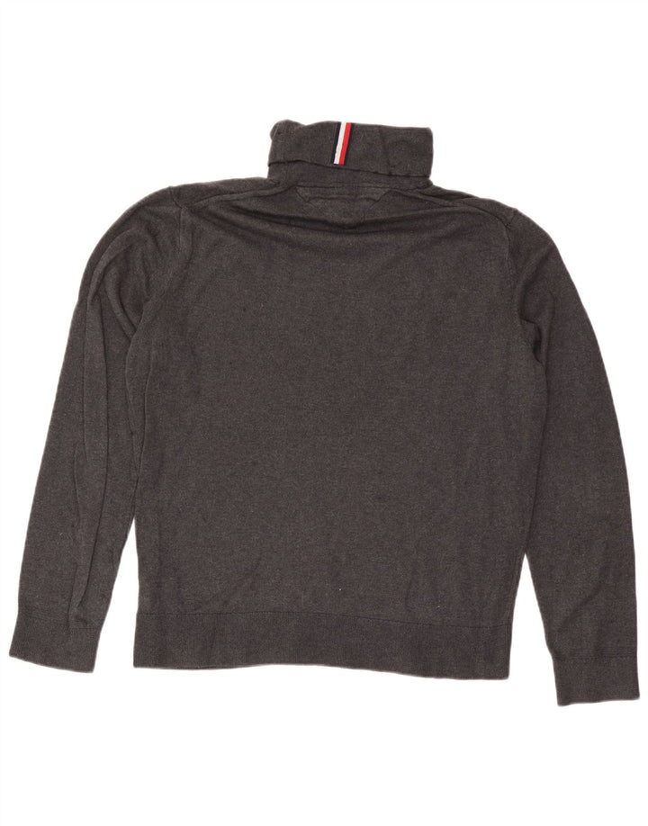 Tommy Hilfiger Jersey con cuello vuelto para hombre XL Algodón gris