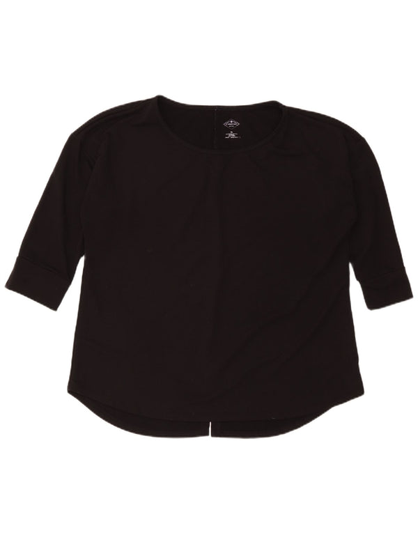 St John's Bay Top para mujer manga 3/4 UK 40 XL Poliéster negro