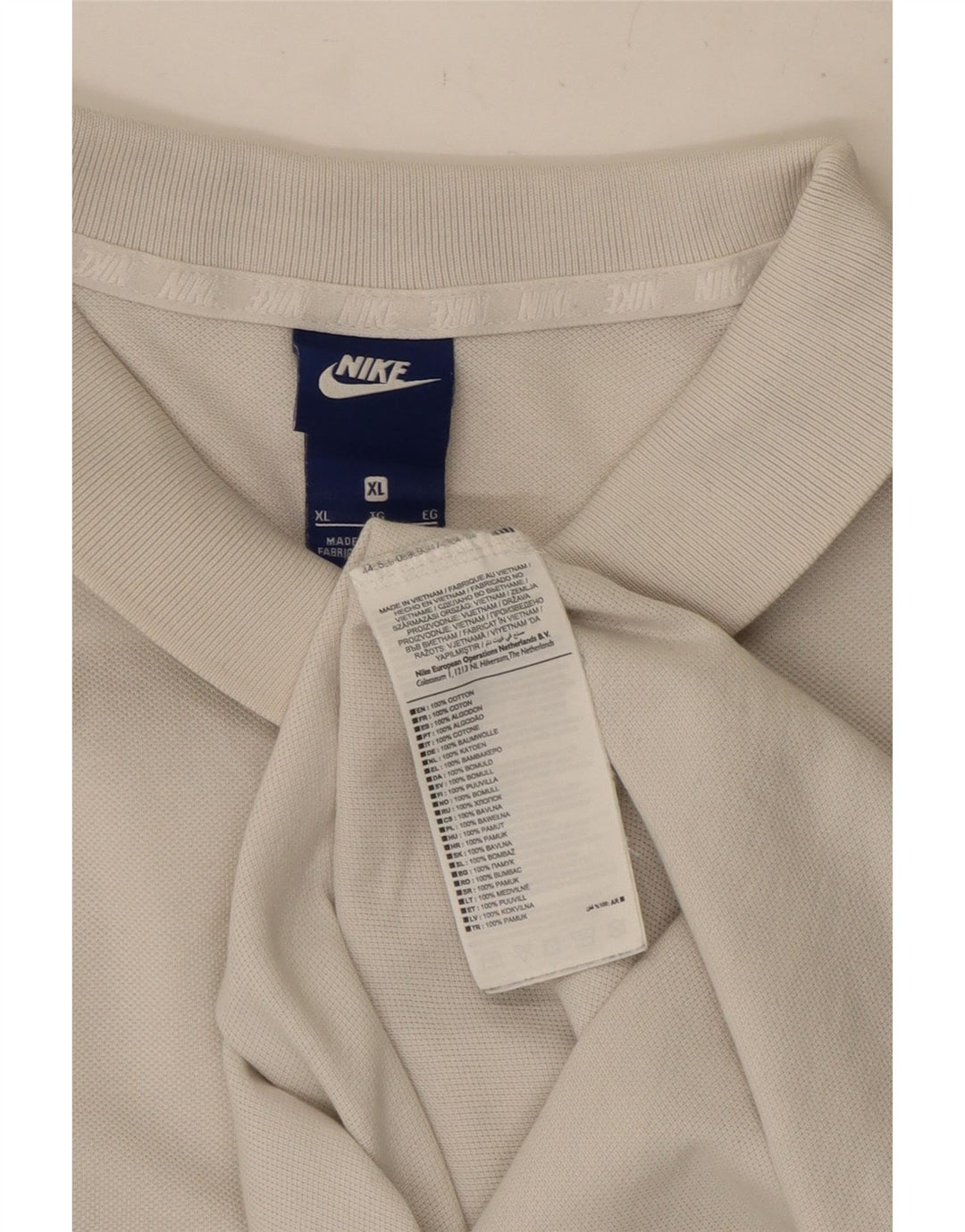 Polo NIKE Hombre XL Algodón Blanco