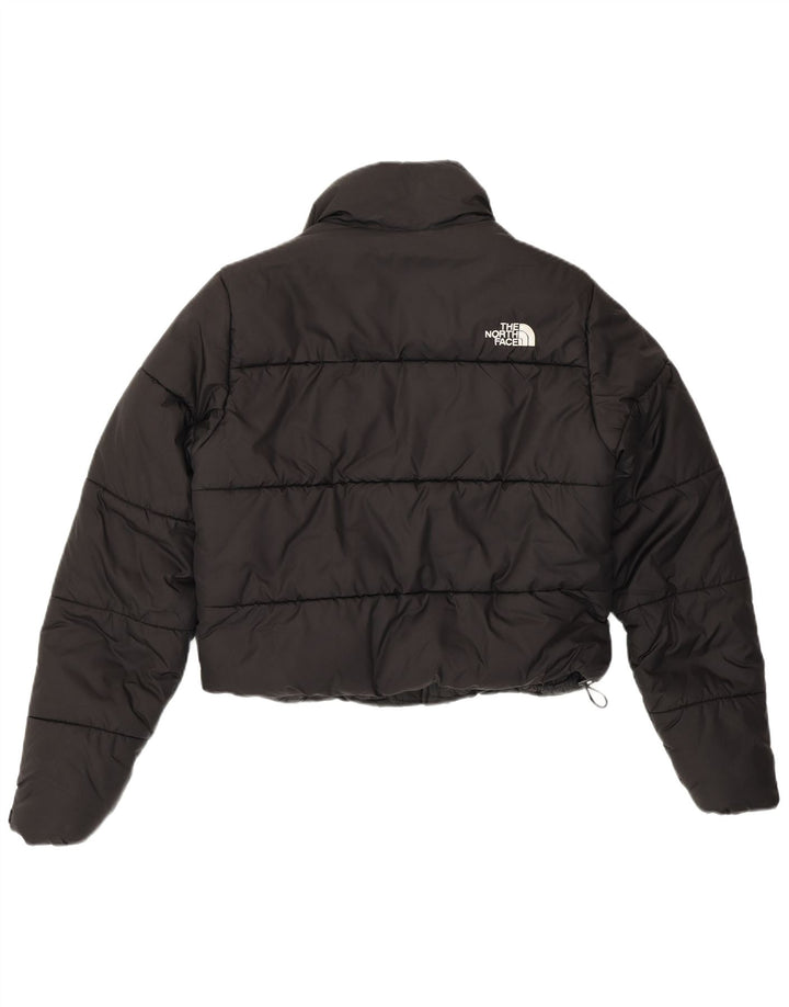THE NORTH FACE Chaqueta acolchada corta para mujer UK 10 Small Poliéster negro