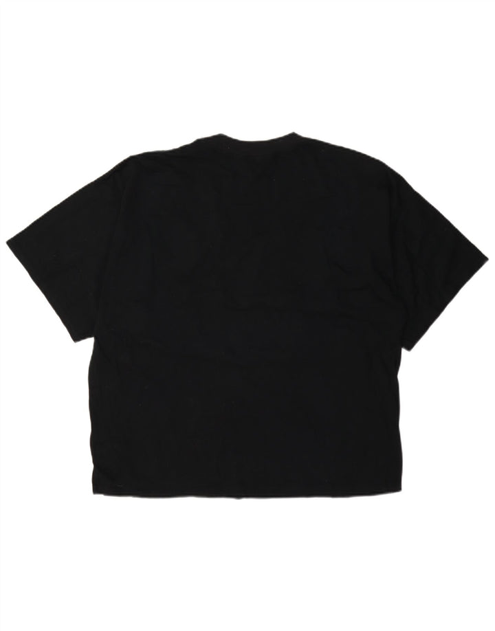 Vintage mujer camiseta gráfica Top IT 44 Algodón negro medio