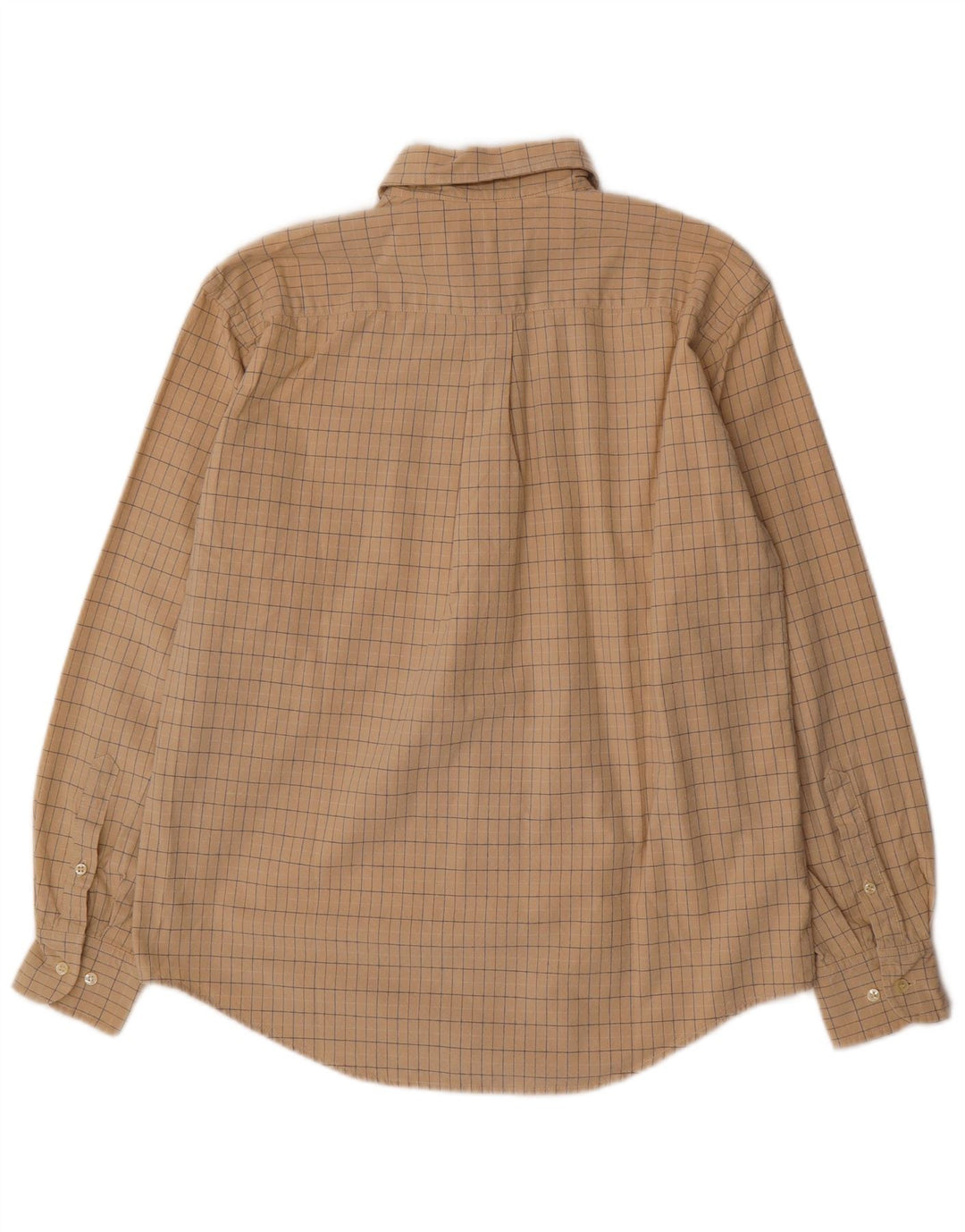 Camisa Hombre Sergio Tacchini Algodón Cuadros Beige Medio