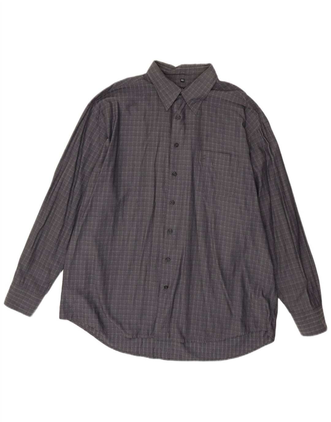 DANIEL HECHTER Camisa Hombre 2XL Gris Cuadros Algodón