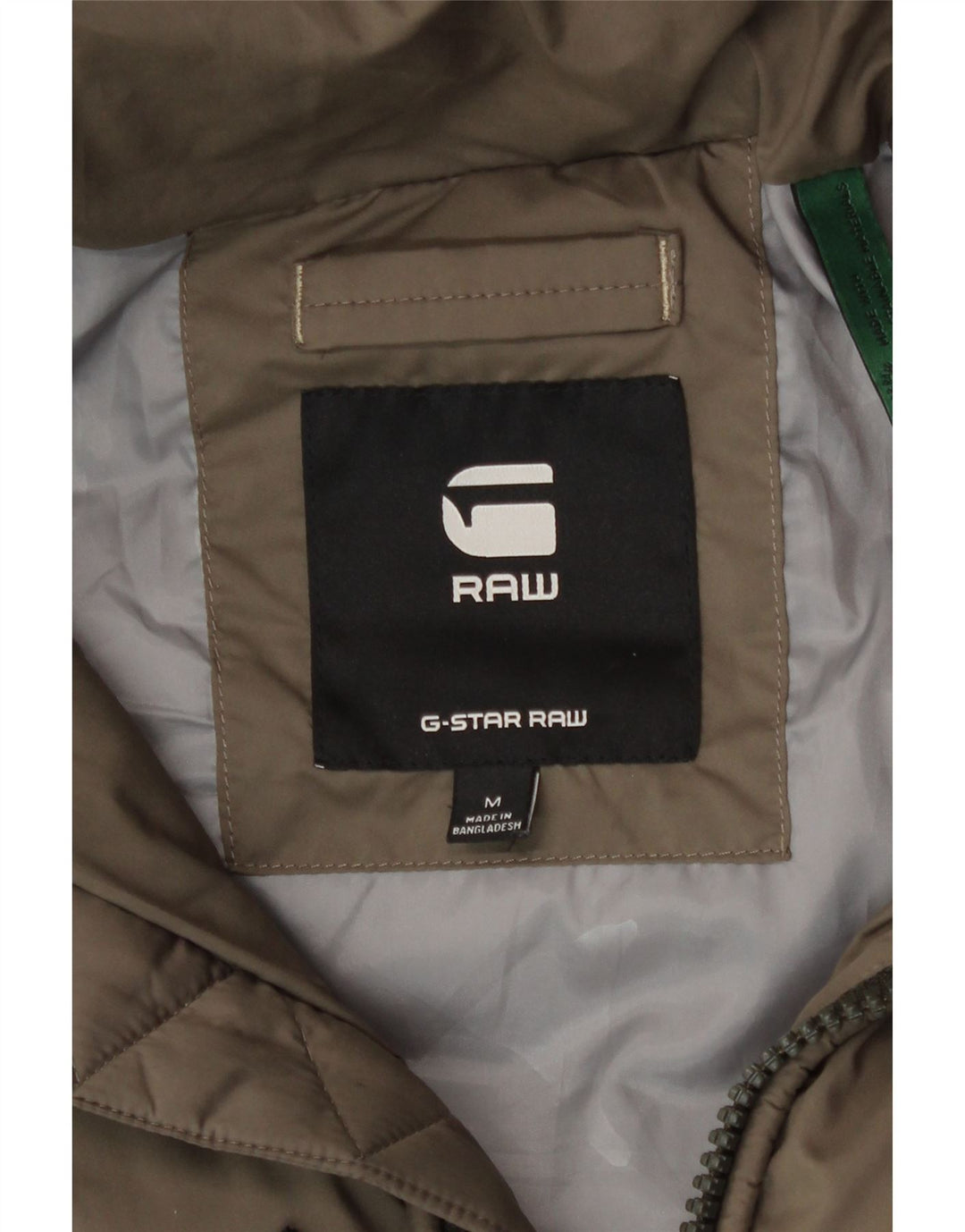 Chaleco acolchado G-Star para hombre ES 38 Poliéster caqui mediano