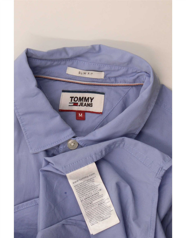 Camisa Tommy Hilfiger Hombre Slim Fit Algodón Azul Medio
