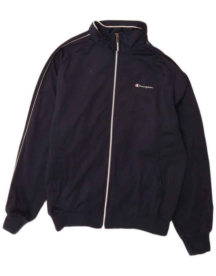 Champion Chaqueta de chándal para hombre 2XL Azul marino Colorblock Poliéster
