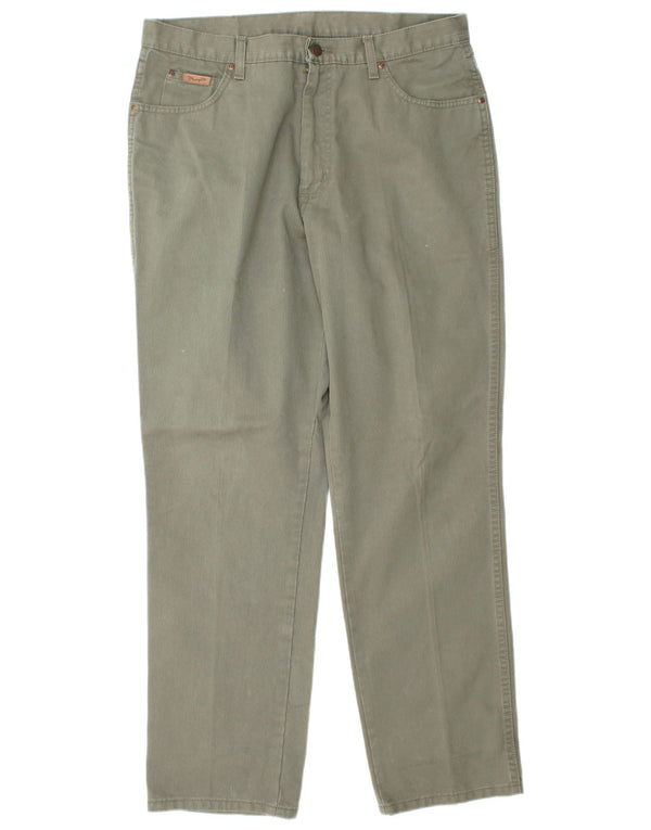 Wrangler Pantalones casuales rectos Ohio para hombre W36 L32 Algodón verde