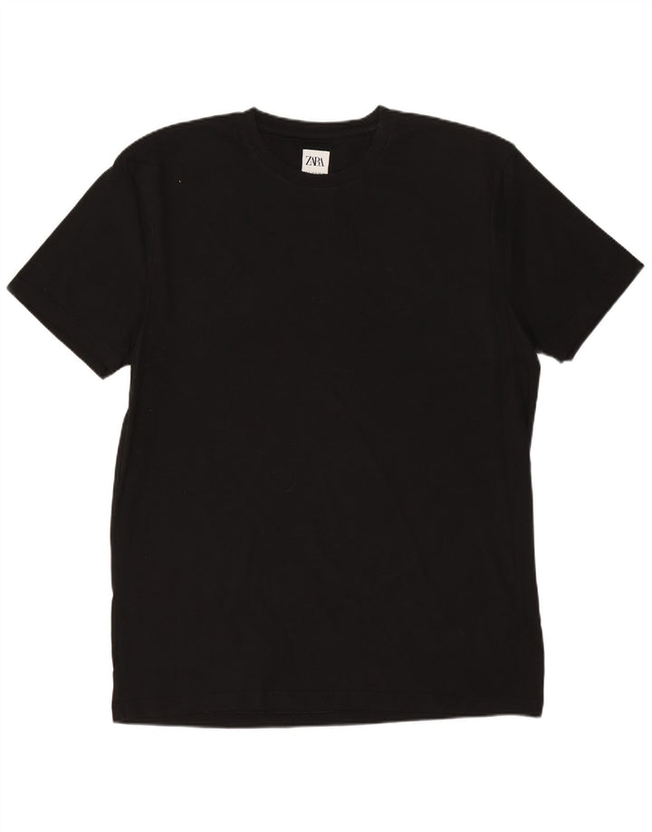 ZARA Hombre Camiseta Slim Fit Top XL Negro
