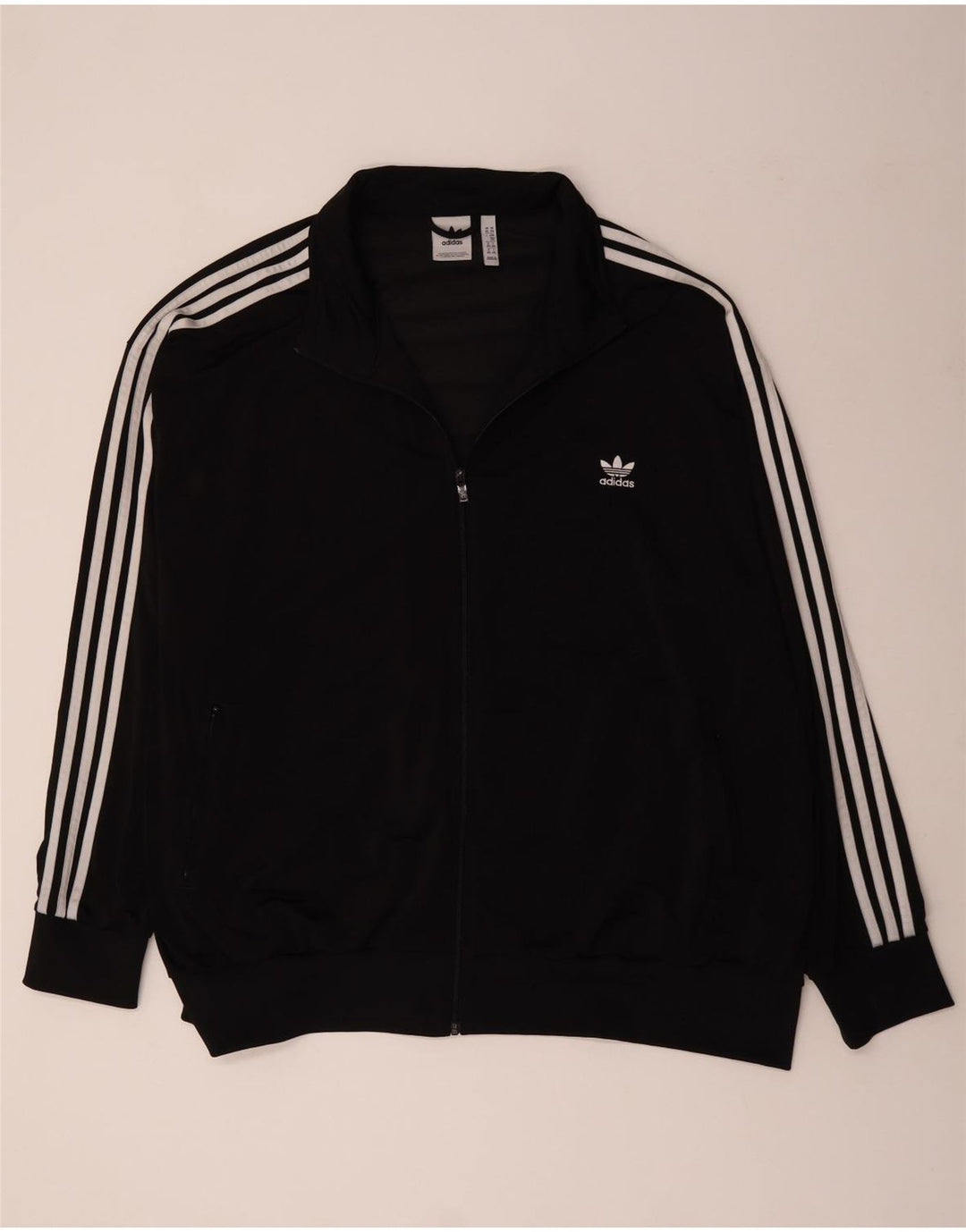 Adidas - Chaqueta de chándal holgada para hombre, talla 4XL, poliéster negro