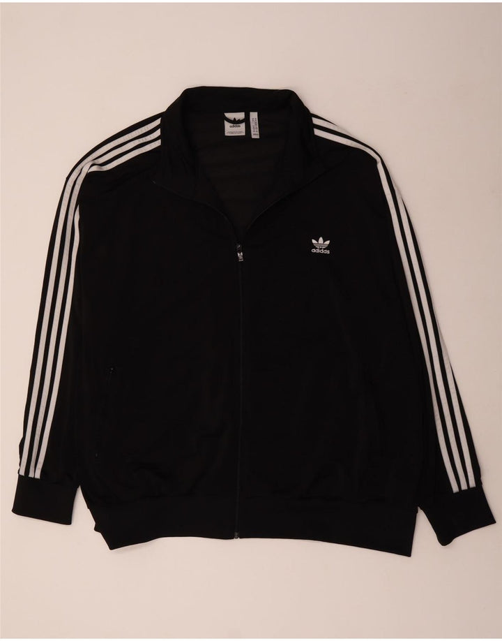 Adidas - Chaqueta de chándal holgada para hombre, talla 4XL, poliéster negro