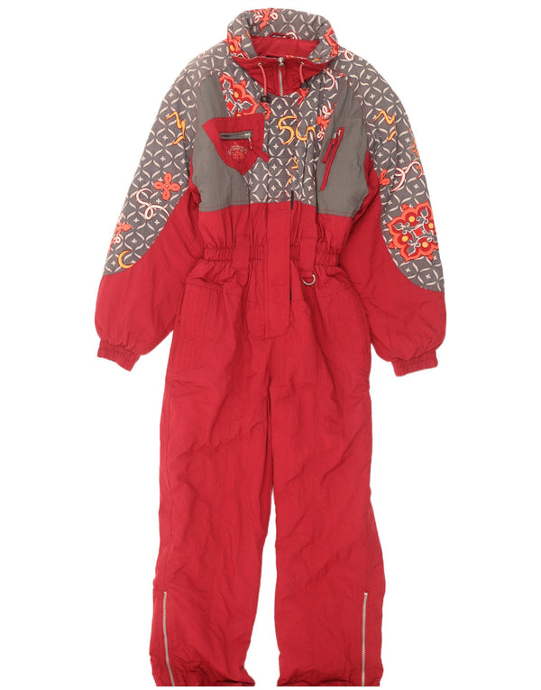 Mono de esquí para mujer X-Cape UK 10 Small Red Geométrico Nylon