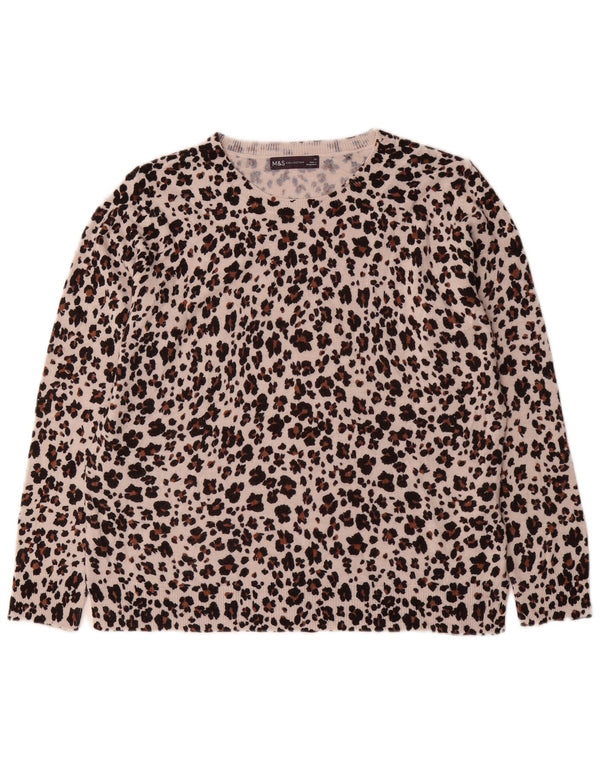 Marks & Spencer Suéter tipo jersey con cuello barco para mujer UK 46 Large Off White