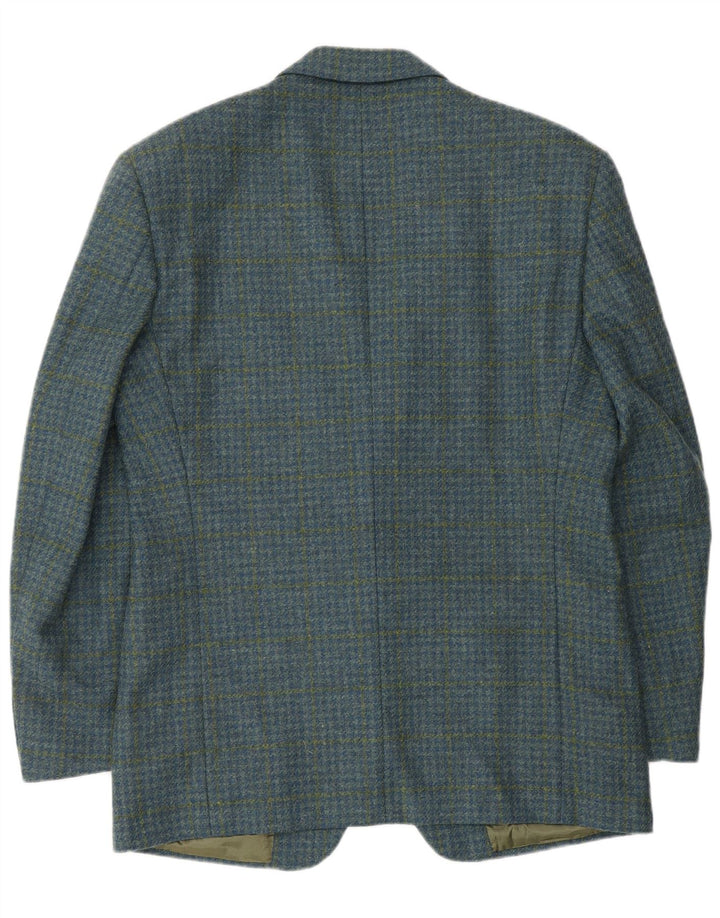 GILBERTO DOARDI Chaqueta tipo blazer para hombre IT 50 Large Blue Houndstooth Classic