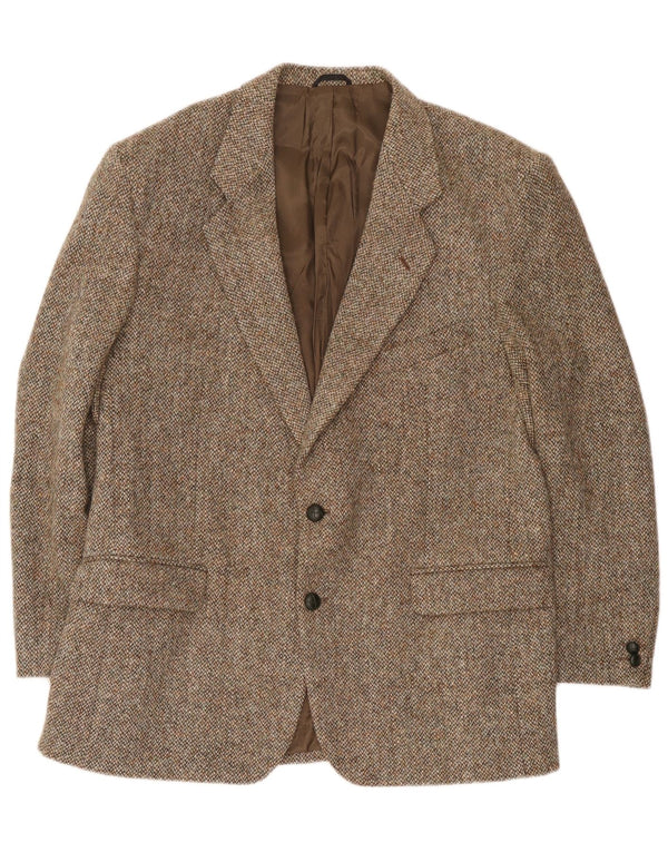 Harris Tweed Chaqueta tipo blazer de 2 botones para hombre UK 44 XL Lana marrón