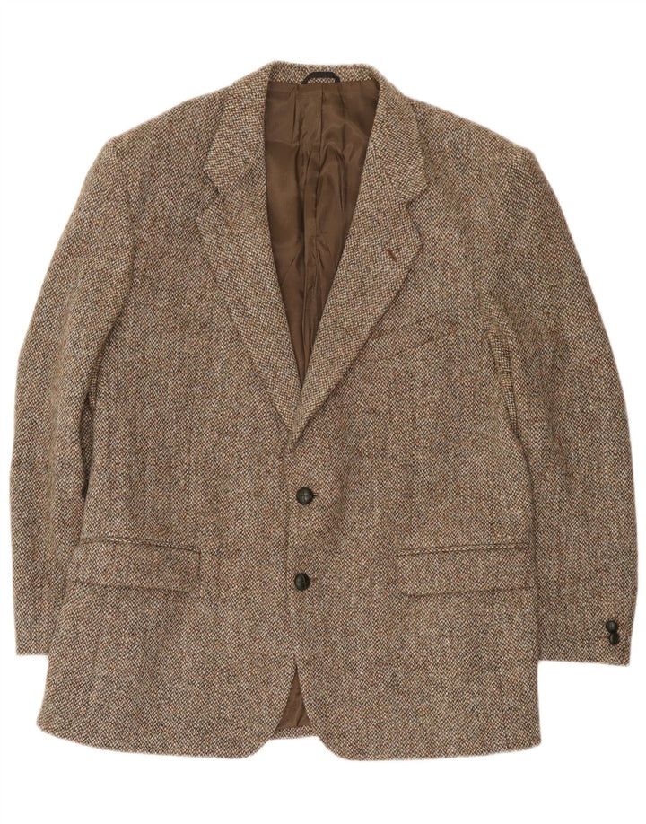 Harris Tweed Chaqueta tipo blazer de 2 botones para hombre UK 44 XL Lana marrón