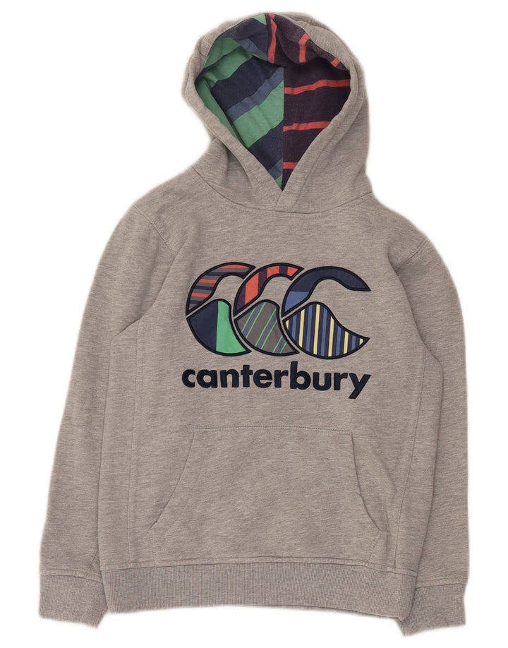 CANTERBURY Jersey con capucha para niño, 9-10 años, algodón gris