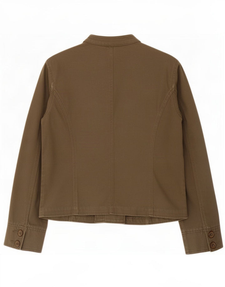 Monsoon Chaqueta utilitaria para mujer UK 42 Algodón caqui mediano