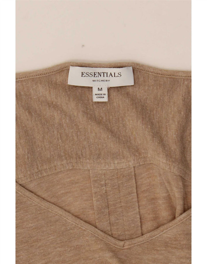 Essentials Top Mujer Manga Larga UK 42 Medio Beige Moteado