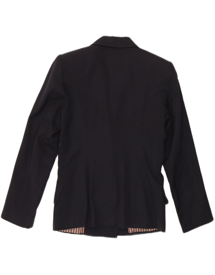 BLUMARINE Womens Double Breasted Blazer Jacket IT 42 Medium Navy Blue Wool Vintage Blumarine and Second-Hand Blumarine from Messina Hembry 