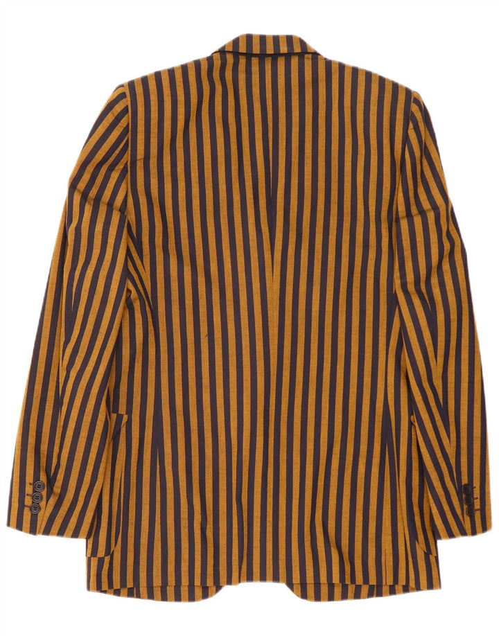 Mabro Chaqueta tipo blazer de 2 botones para hombre UK 38 Marrón medio Algodón a rayas