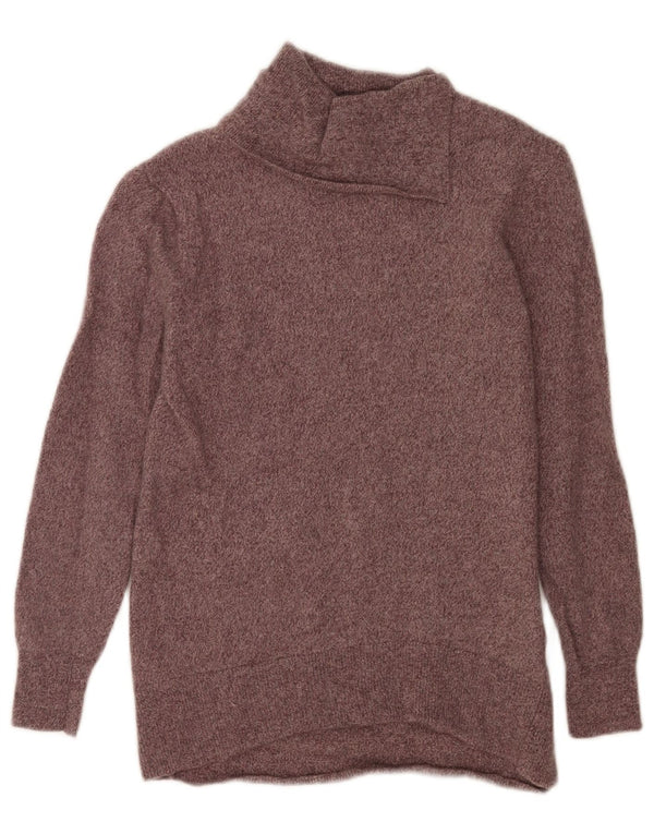 Massimo Dutti Jersey con cuello vuelto para mujer UK 10 Small Marrón moteado