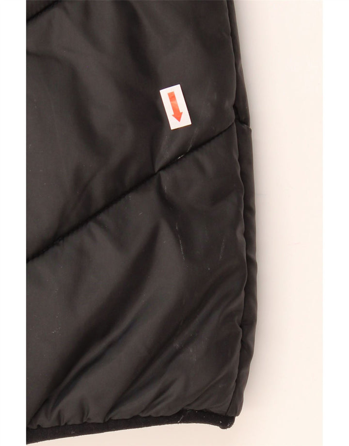 REEBOK Womens Hooded Padded Jacket UK 12/14 Medium Black Polyester Vintage Reebok and Second-Hand Reebok from Messina Hembry 