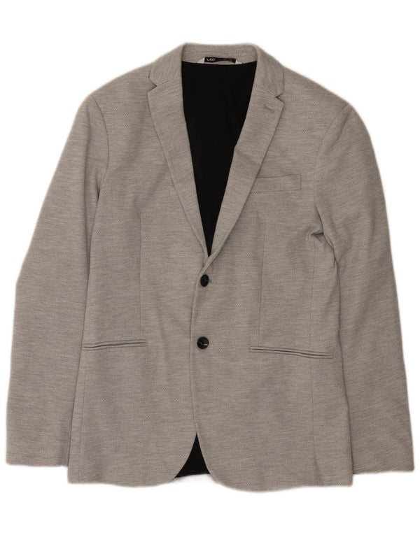 Zara Chaqueta Blazer De 2 Botones Para Hombre UK 38 Gris Medio