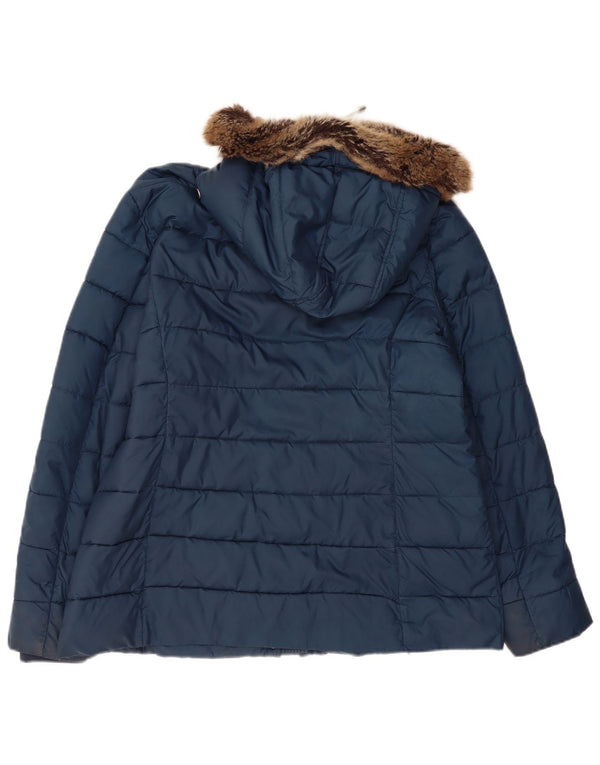 Barbour Chaqueta Acolchada Con Capucha Para Mujer UK 40 XL Poliéster Azul Marino