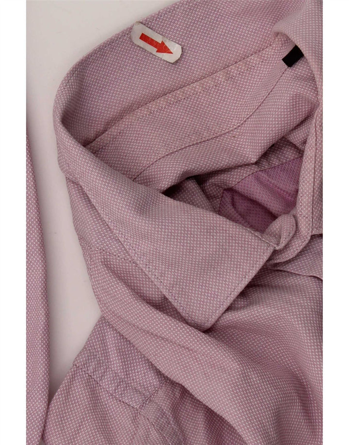 Hugo Boss Camisa de corte regular para hombre Talla 41 16 Grande Rosa manchada