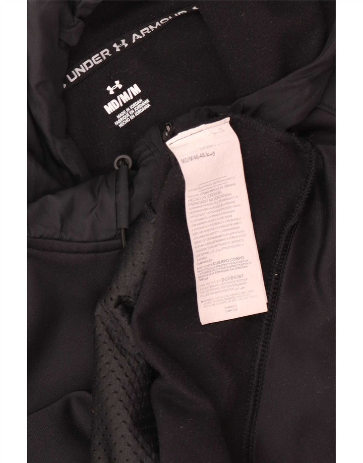 Under Armour Sudadera con capucha y cremallera gráfica para hombre Poliéster negro mediano