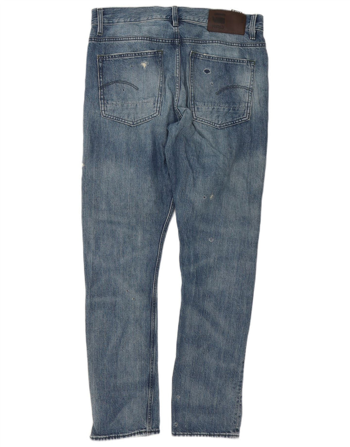 Vaqueros rectos desgastados para hombre G-Star W32 L32 Algodón azul