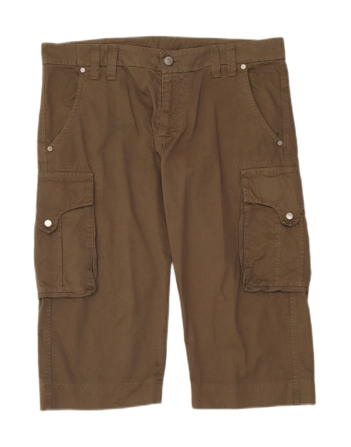 GAZZARRINI Bermudas cargo para hombre IT 50 Large W38 Algodón caqui