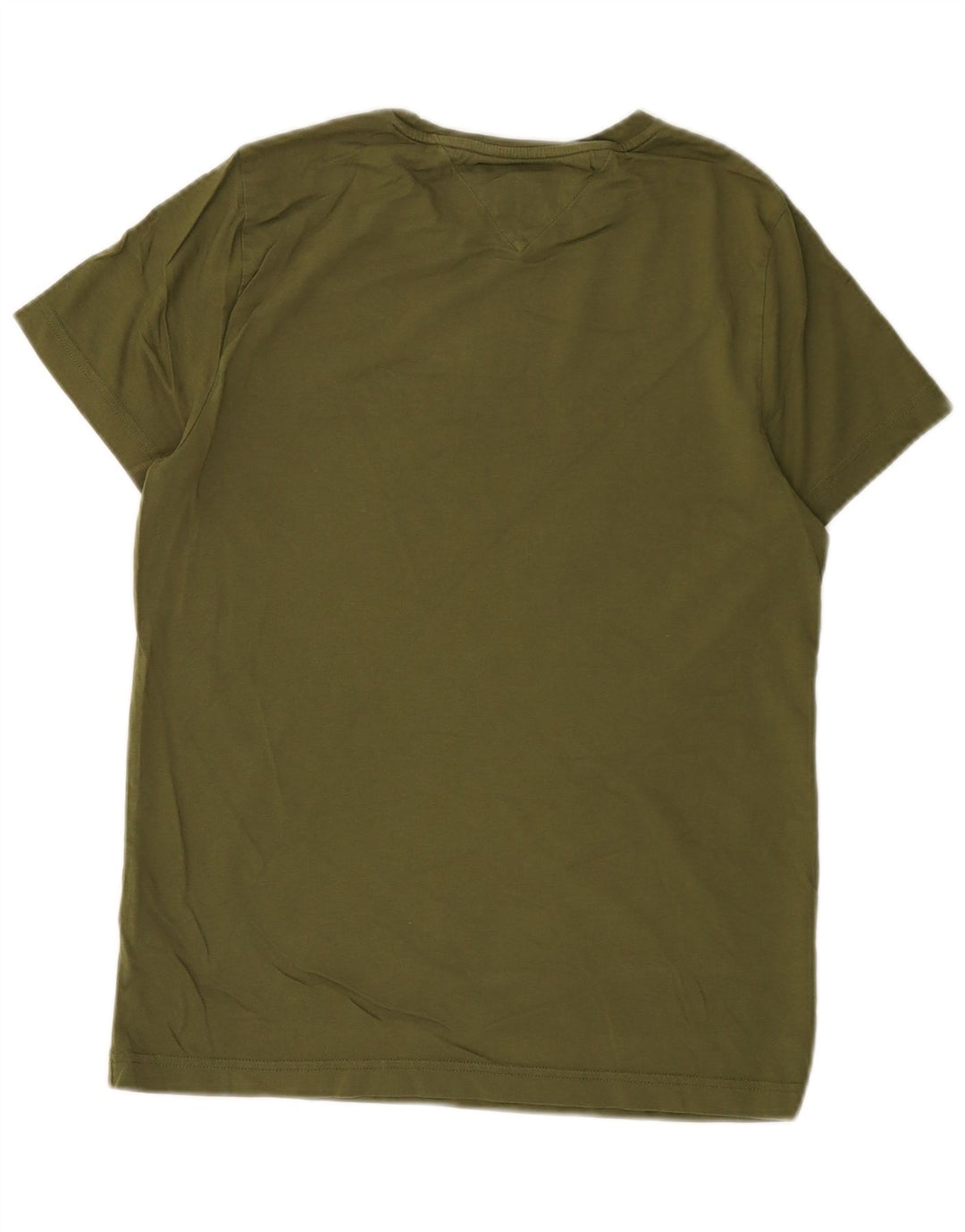 TOMMY HILFIGER Camiseta gráfica para hombre Top Small Khaki Cotton