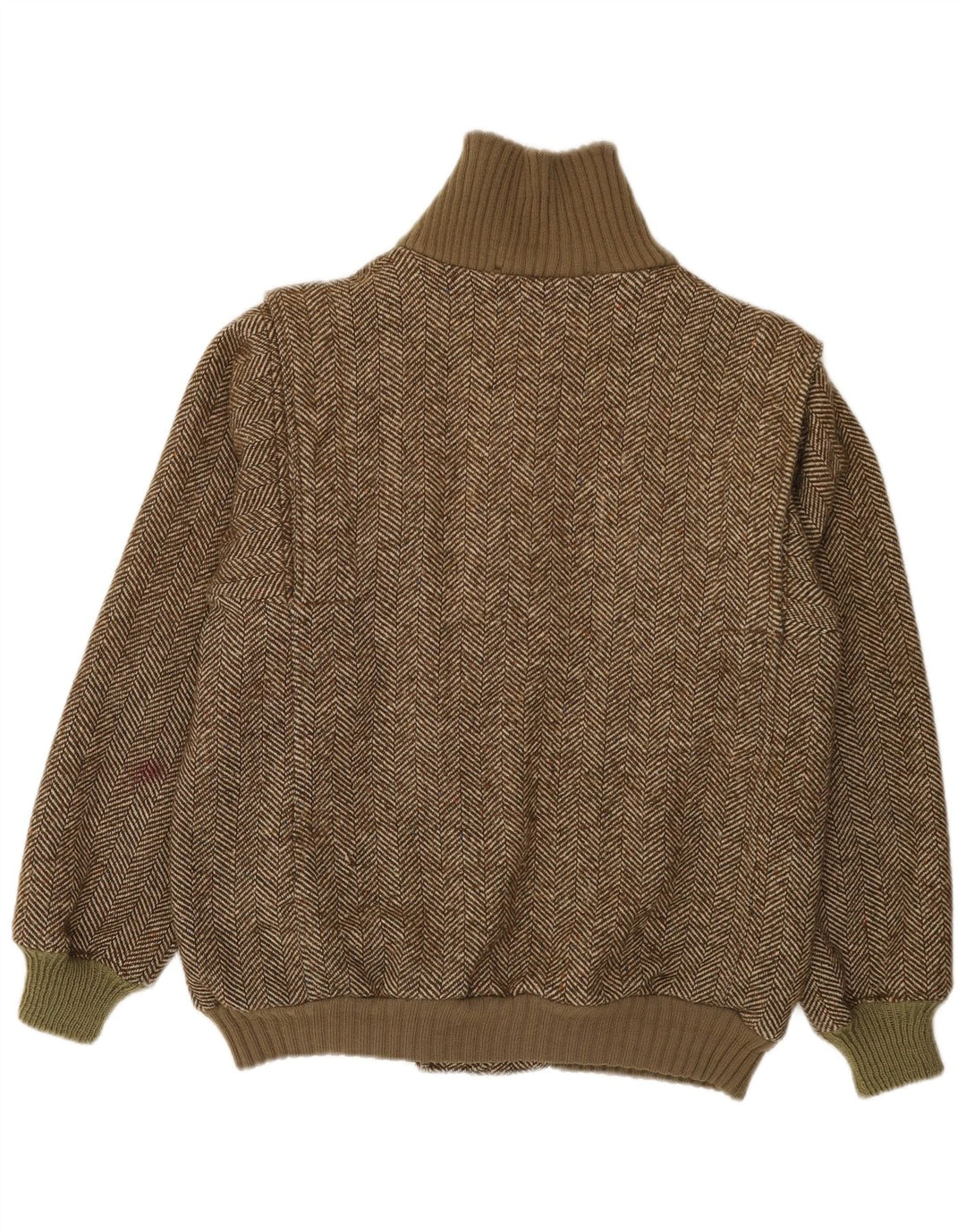 Radici Chaqueta bomber de punto para hombre IT 50 Large Khaki Herringbone