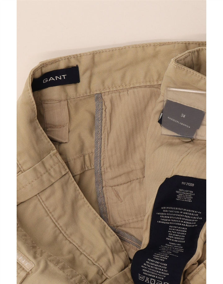 Gant Pantalones cortos tipo cargo para hombre W34 Large Beige Cotton