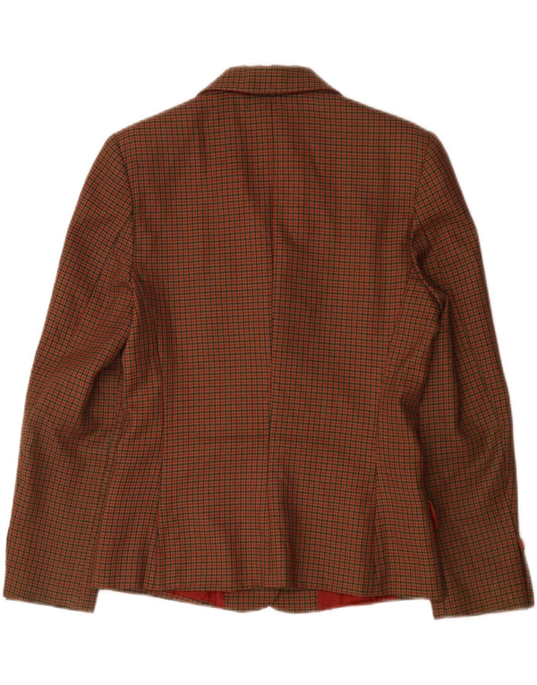 L'Equipe Chaqueta tipo blazer de 3 botones para mujer UK 44 Marrón medio Pata de gallo