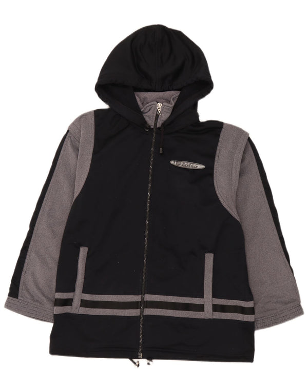 Lotto Chaqueta de chándal con capucha para niños 15-16 años 3XL Negro Colorblock