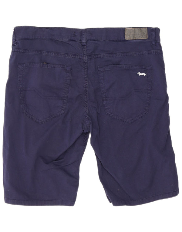 Harmont & Blaine Mens Casual Shorts IT 50 Large W34 Navy Blue Cotton