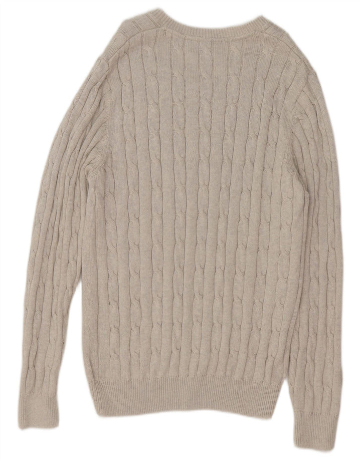Marks & Spencer Jersey Regular Fit con Cuello en V para Hombre Algodón Beige Grande
