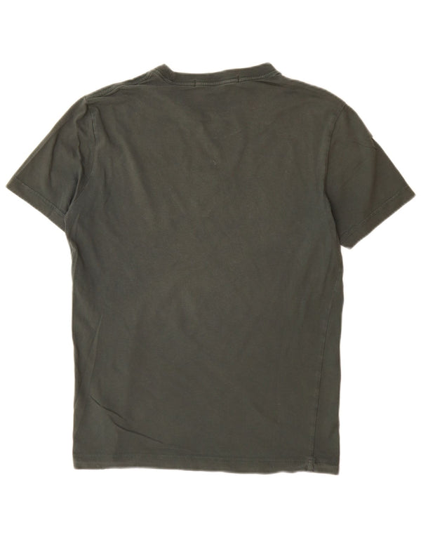 CALVIN KLEIN JEANS Mens Graphic T-Shirt Top Small Khaki Cotton