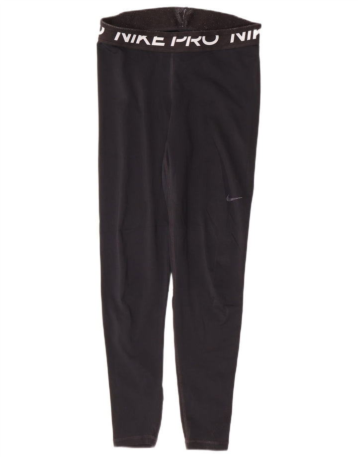 Nike Leggings Dri Fit Graphic para mujer UK 12 Mediano Negro Poliéster Deportes