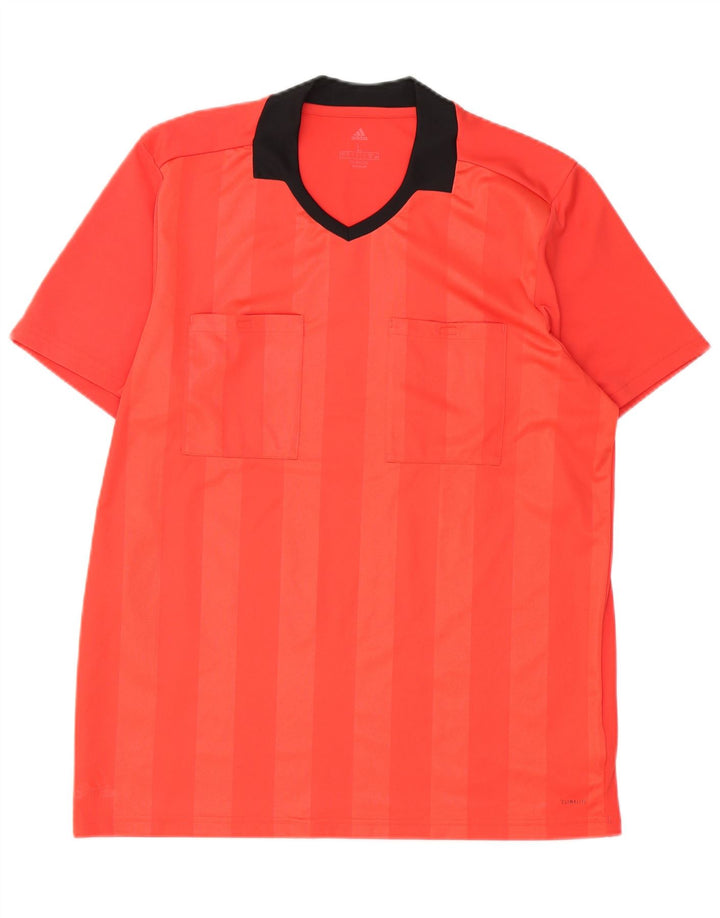 Adidas Hombre Camiseta Top Grande Rojo Colorblock Poliéster