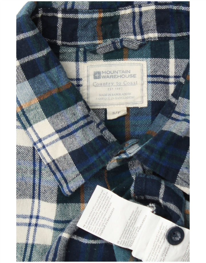 Camisa de franela para hombre de Mountain Warehouse Algodón a cuadros azules pequeños