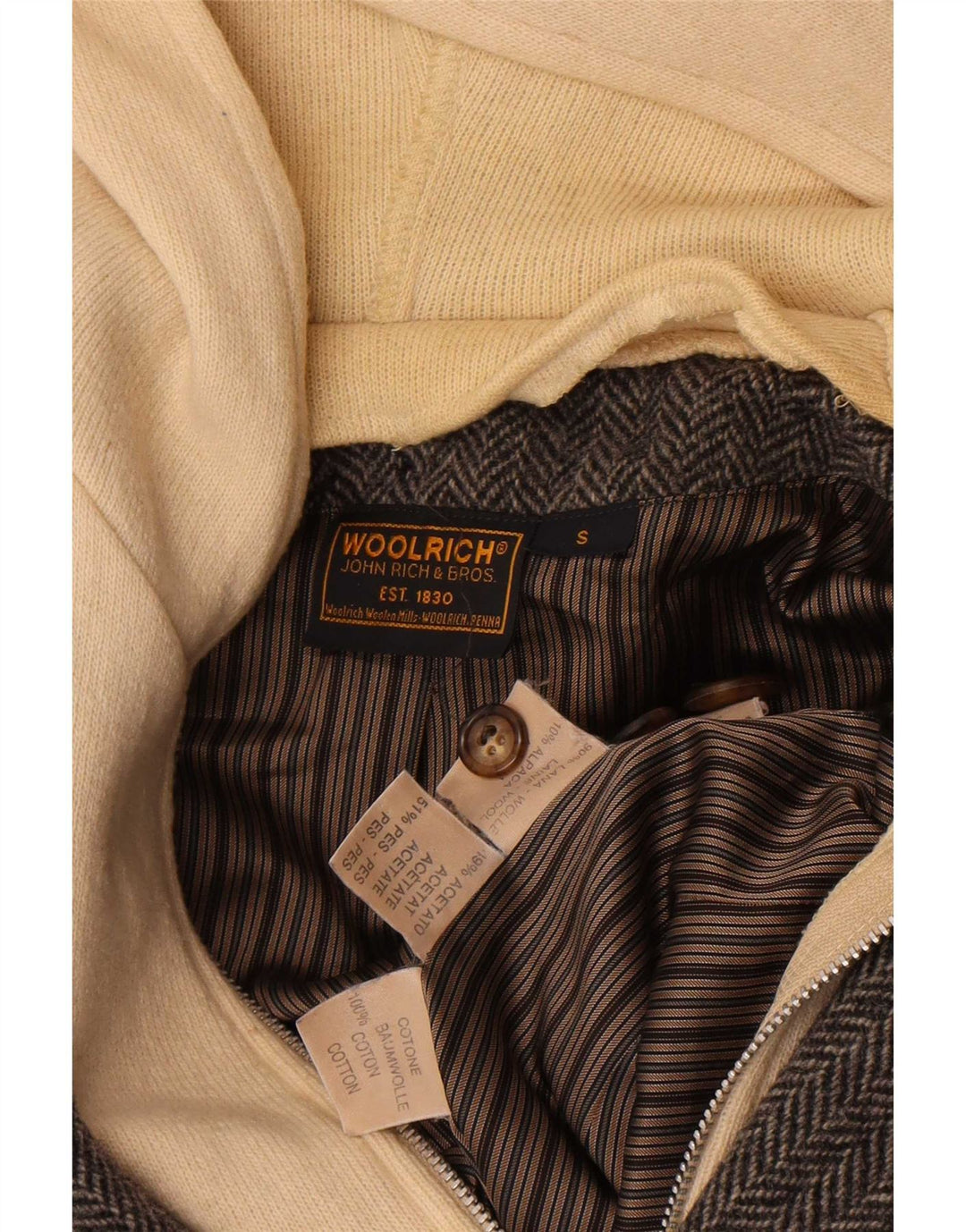 Rich Chaqueta tipo blazer con capucha y 1 botón para mujer UK 10 Small Grey Herringbone