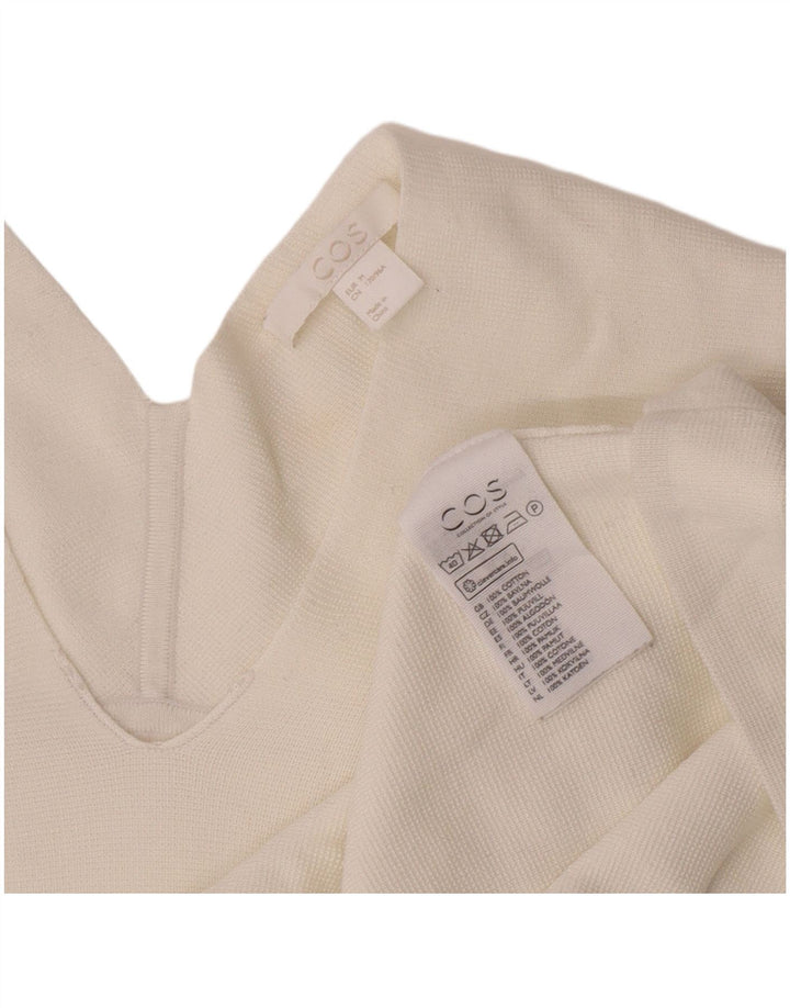 Cos Top Mujer Manga Larga UK 14 Algodón Blanco Mediano
