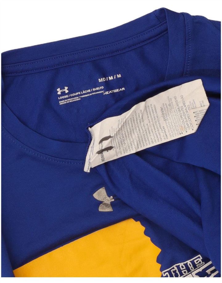 UNDER ARMOUR Camiseta gráfica Heat Gear para hombre de manga larga Poliéster azul medio