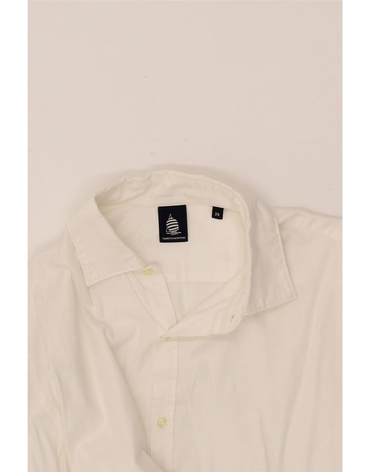 MARINA YACHTING Mens Shirt Size 39 Medium White Cotton Vintage Marina Yachting and Second-Hand Marina Yachting from Messina Hembry 