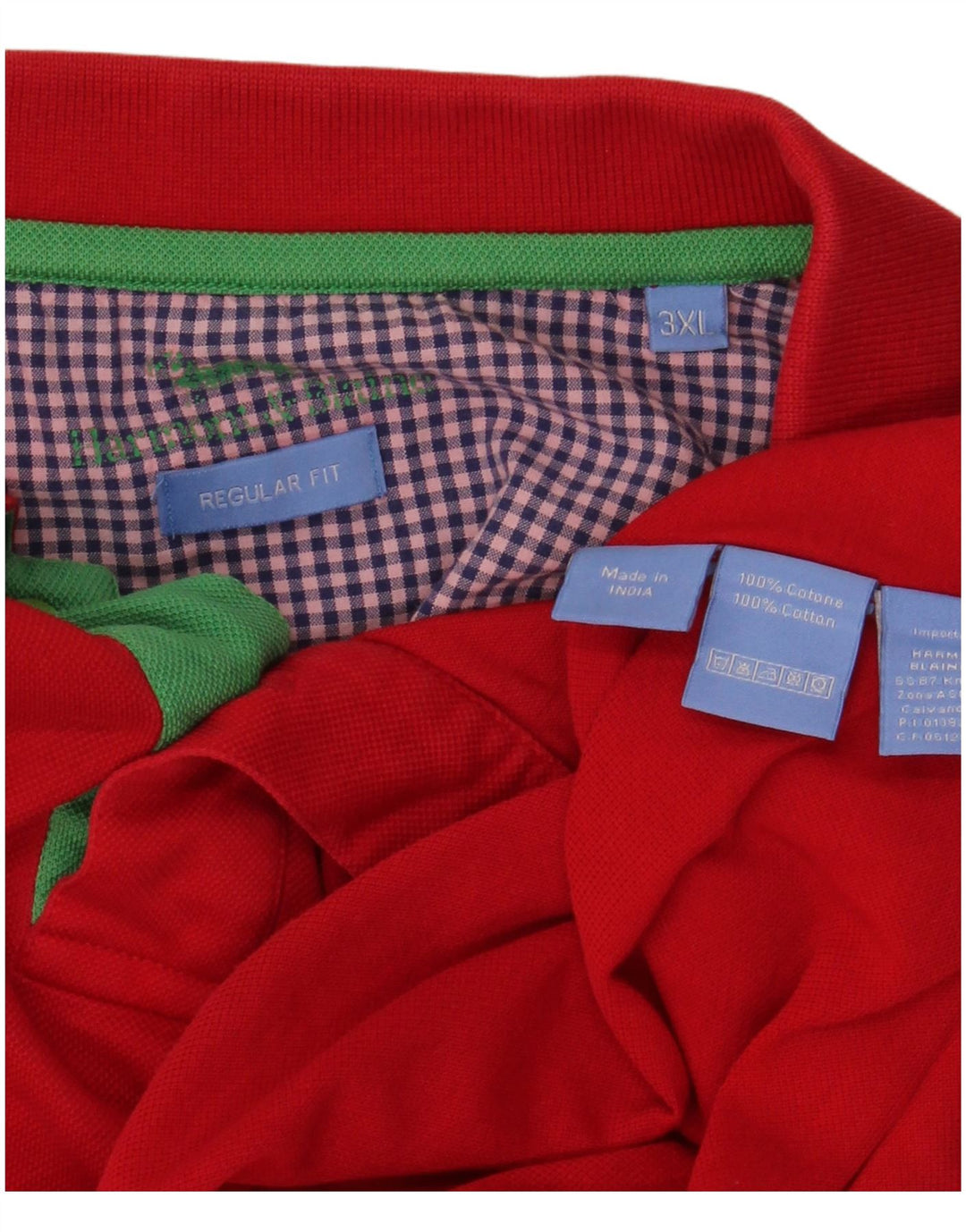 HARMONT & BLAINE Polo gráfico de ajuste regular para hombre 3XL Algodón rojo