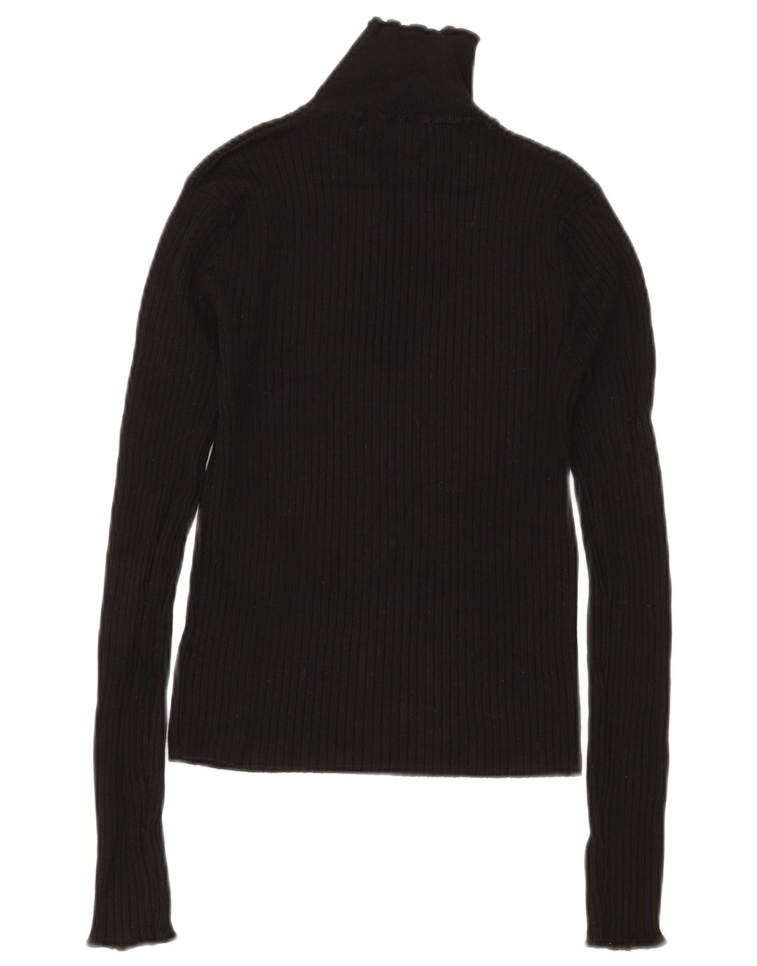 Zara - Jersey con cuello alto para mujer, talla M, viscosa negra